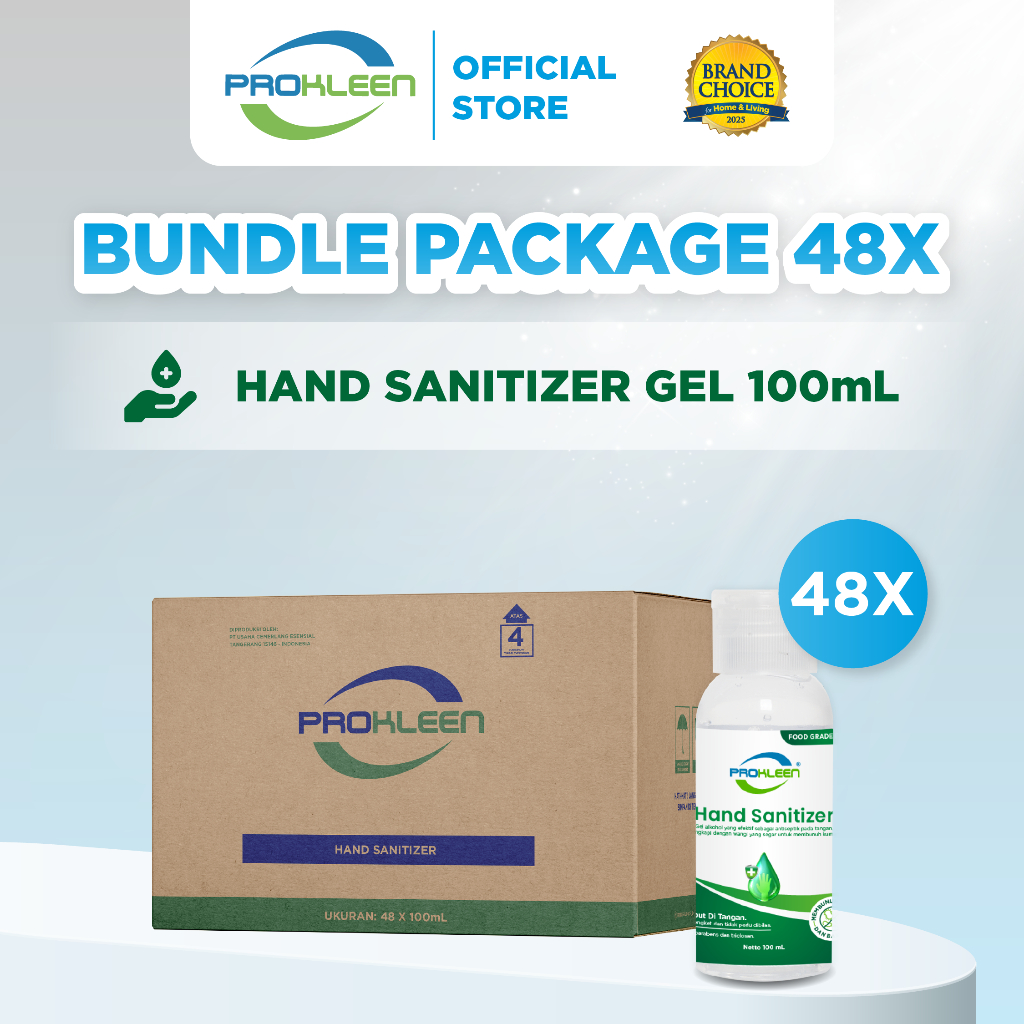 PROKLEEN [BUNDLE] Hand Sanitizer Gel 70% Food Grade 100mL - 48pcs