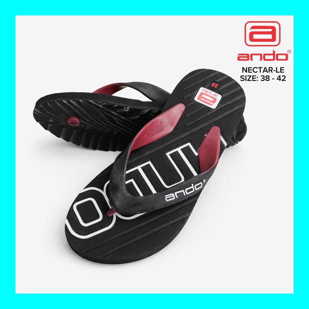 ANDO Nectar-Le Sandal Jepit Pria Premium Original/Motif Embosh tidak luntur