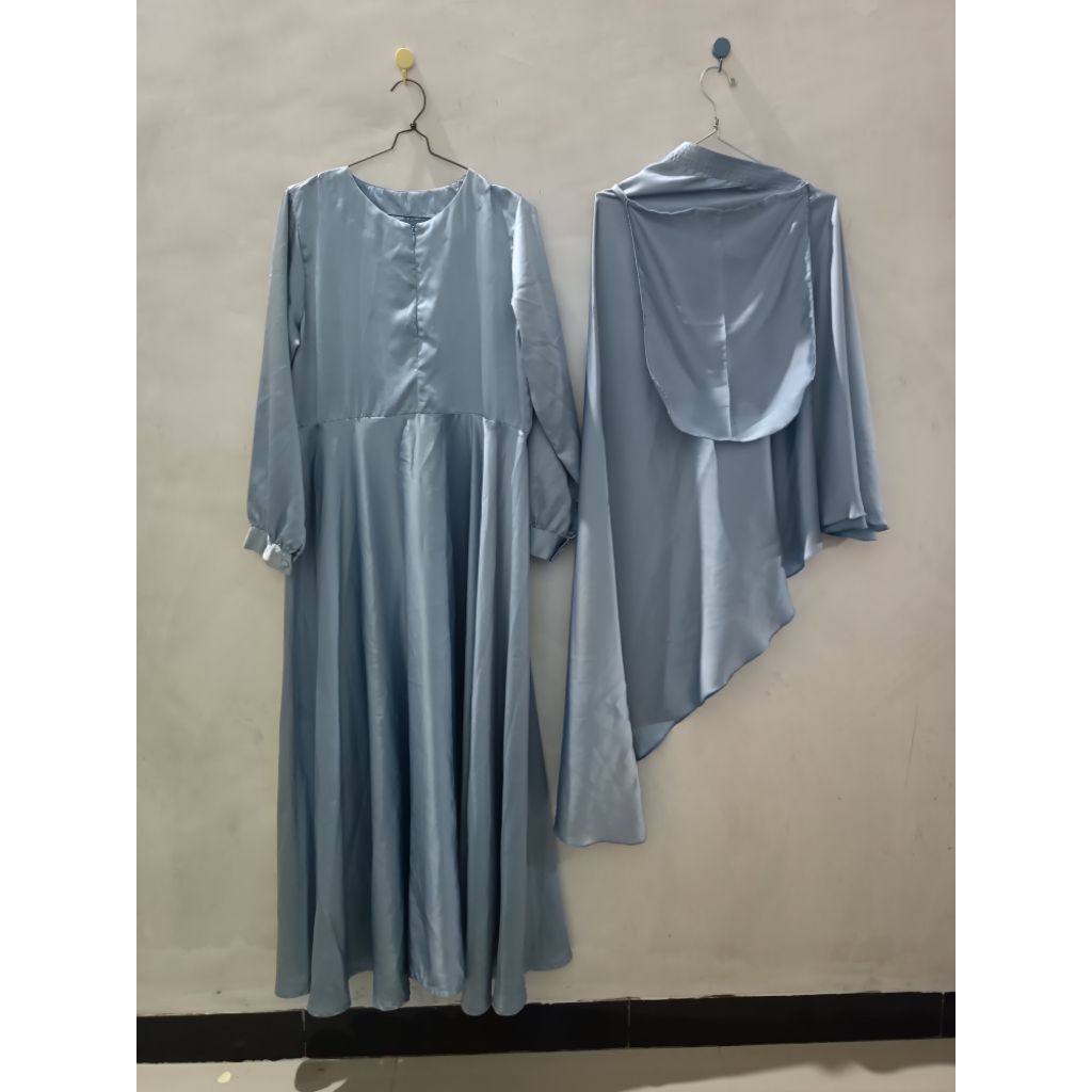 pl gamis lebaran one set + cadar tali
