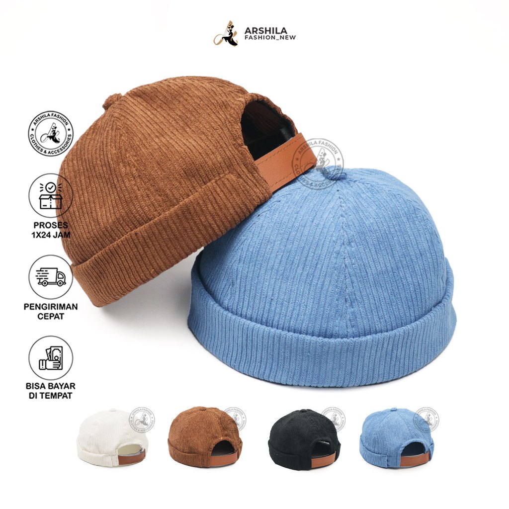 Topi Peci Mikihat Anak Corduroy Premium Polos Topi Anak Usia 2-8 Tahun