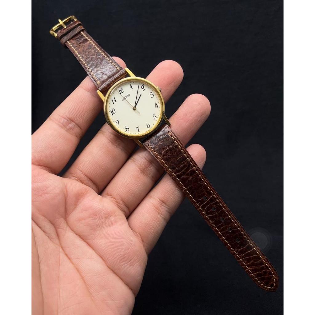 SEIKO DRESS WATCH ARABIC INDEX GOLD PLATED CASE