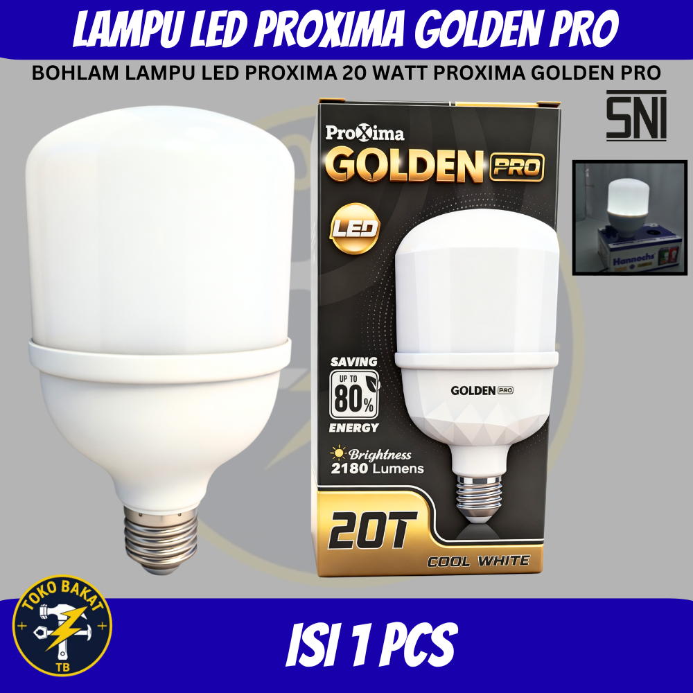 Lampu Proxima Golden Pro / Bohlam Proxima Golden Pro 20 Wat / Lampu Ledd Cahaya Putih Terang Kuat Ta
