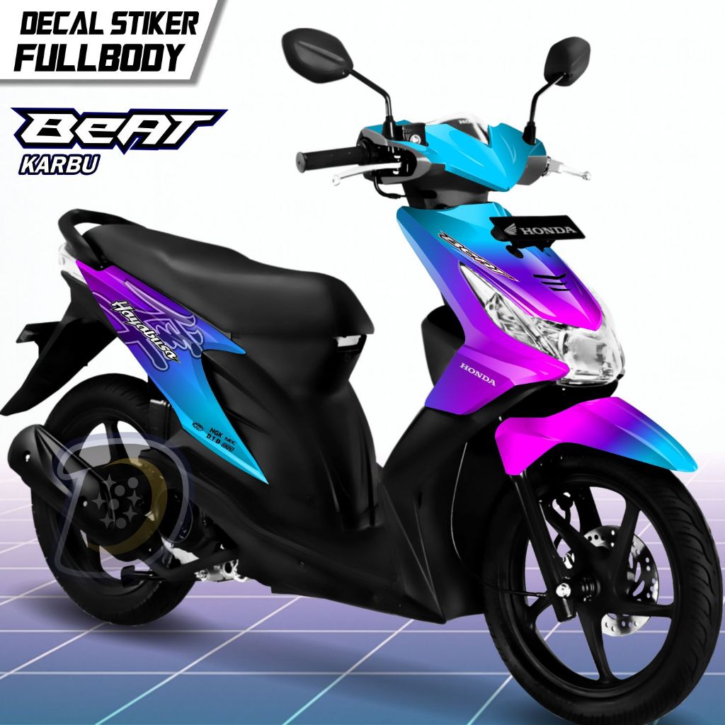 Stiker Motor Beat Karbu Striping Full body Beat Karbu Decal Honda Beat Karbu Bunglon