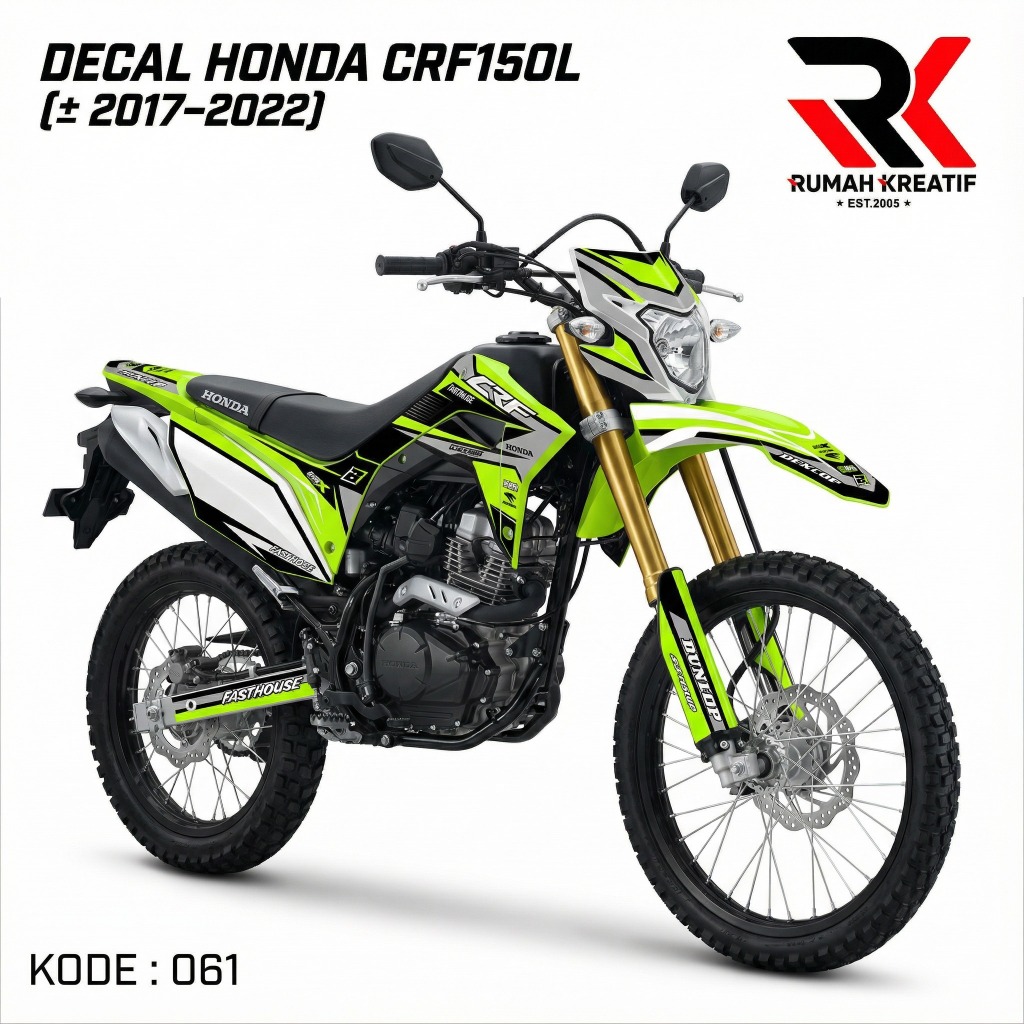 Decal CRF150L FullBody 2017-2022 Custom – Bahan Vinyl Premium - Warna Tahan Lama