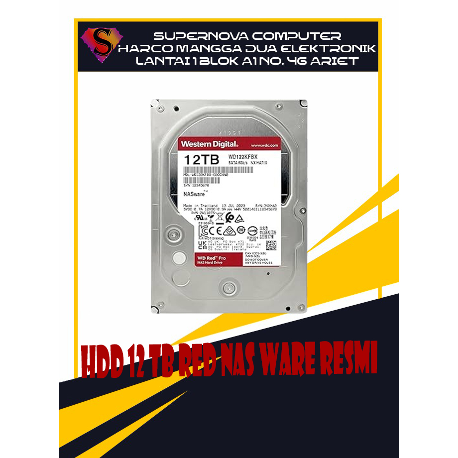 HDD 12 TB RED NAS ware resmi