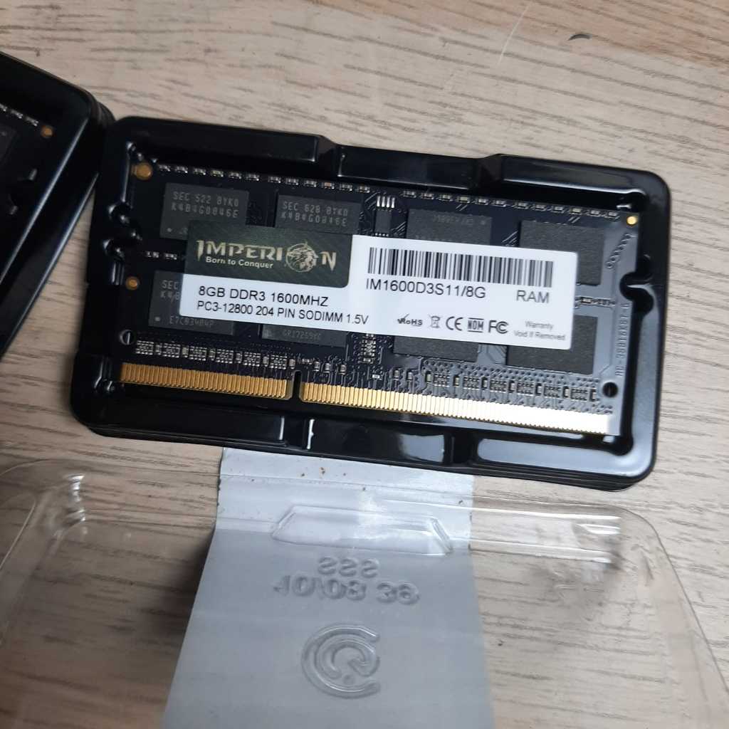 RAM Notebook DDR3 8GB IMPERION 1600MHz PC12800 Ram laptop Sodimm Bekas
