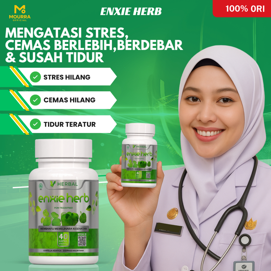 ENXIEHERB Obat Antidepresan Anti Depresi Anxiety Kecemasan Gerd Anxiety Insomnia Skizofrenia Bipolar