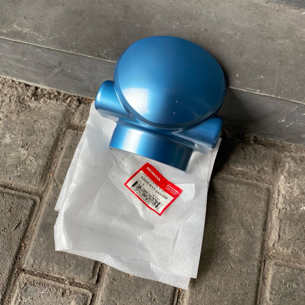 53205 KYT 940DBM COVER BATOK DEPAN SCCOPY KARBU BIRU METALLIC ORIGINAL AHM