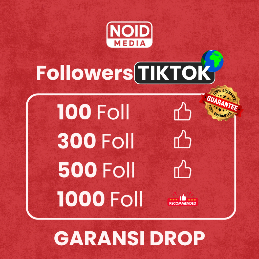 FOLLOWERS TIKTOK PERMANEN PENGIKUT TIKTOK REAL AKTIF BERGARANSI TERMURAH NON DROP