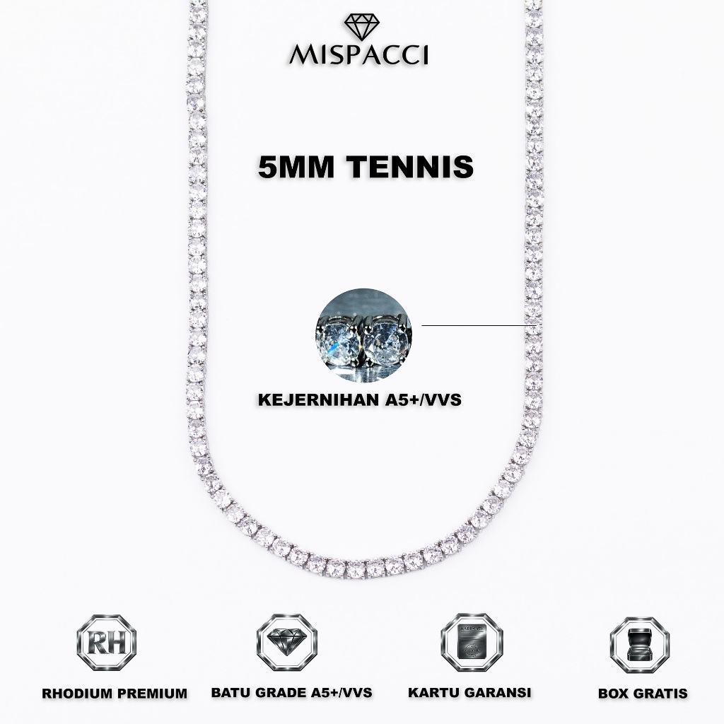 Mispacci - Kalung 5mm Tennis Chain