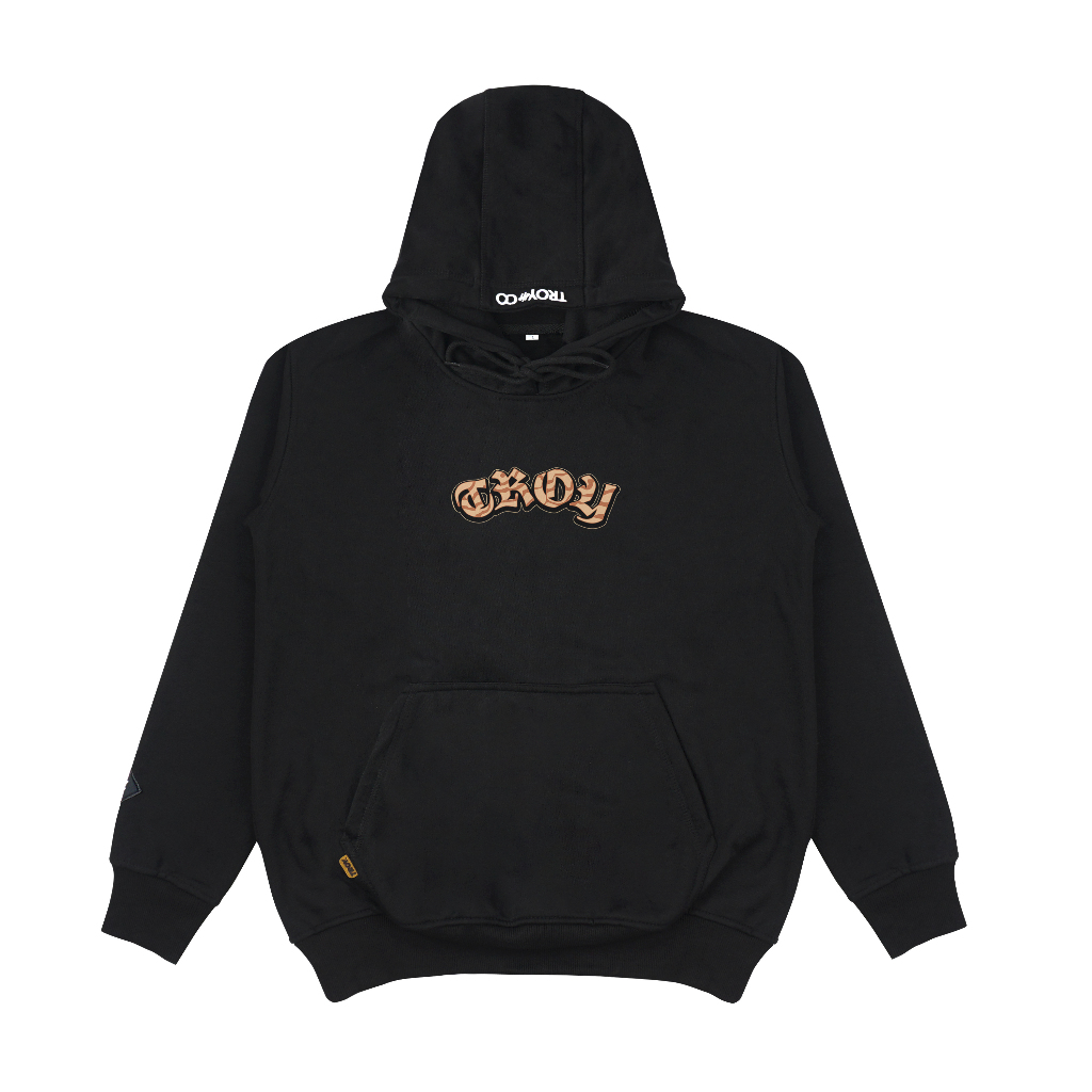 TROY COMPANY Hoodie Black Tigerstreifen - Hoodie Pria Hitam KHD 249