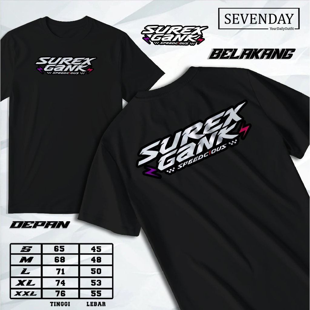 T-shirt Kaos surex gank  - Baju T-shirt Distro Kaos Surex Gank Supermoto Herex - atasan sablon dewas