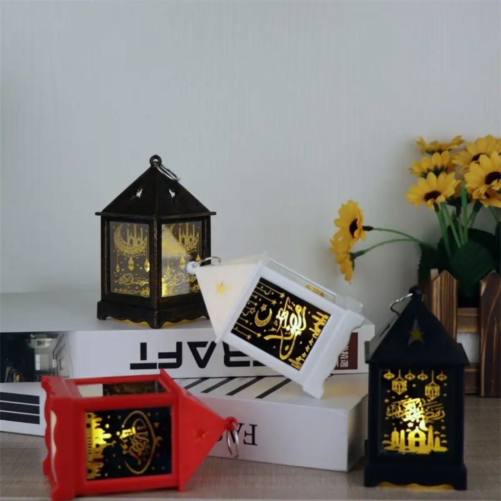Dekorasi Lentera Ramadhan Lampu Lentera Gantung LED Eid Mubarak Hadiah Muslim