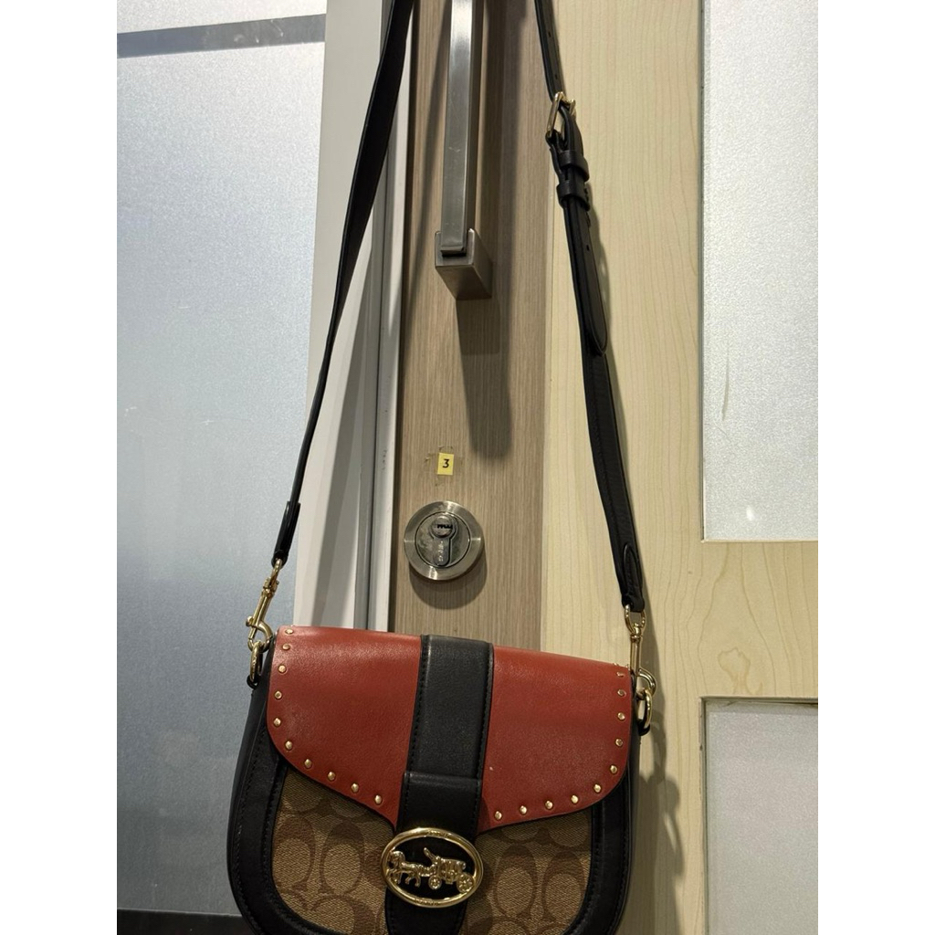 coach georgie saddle bag