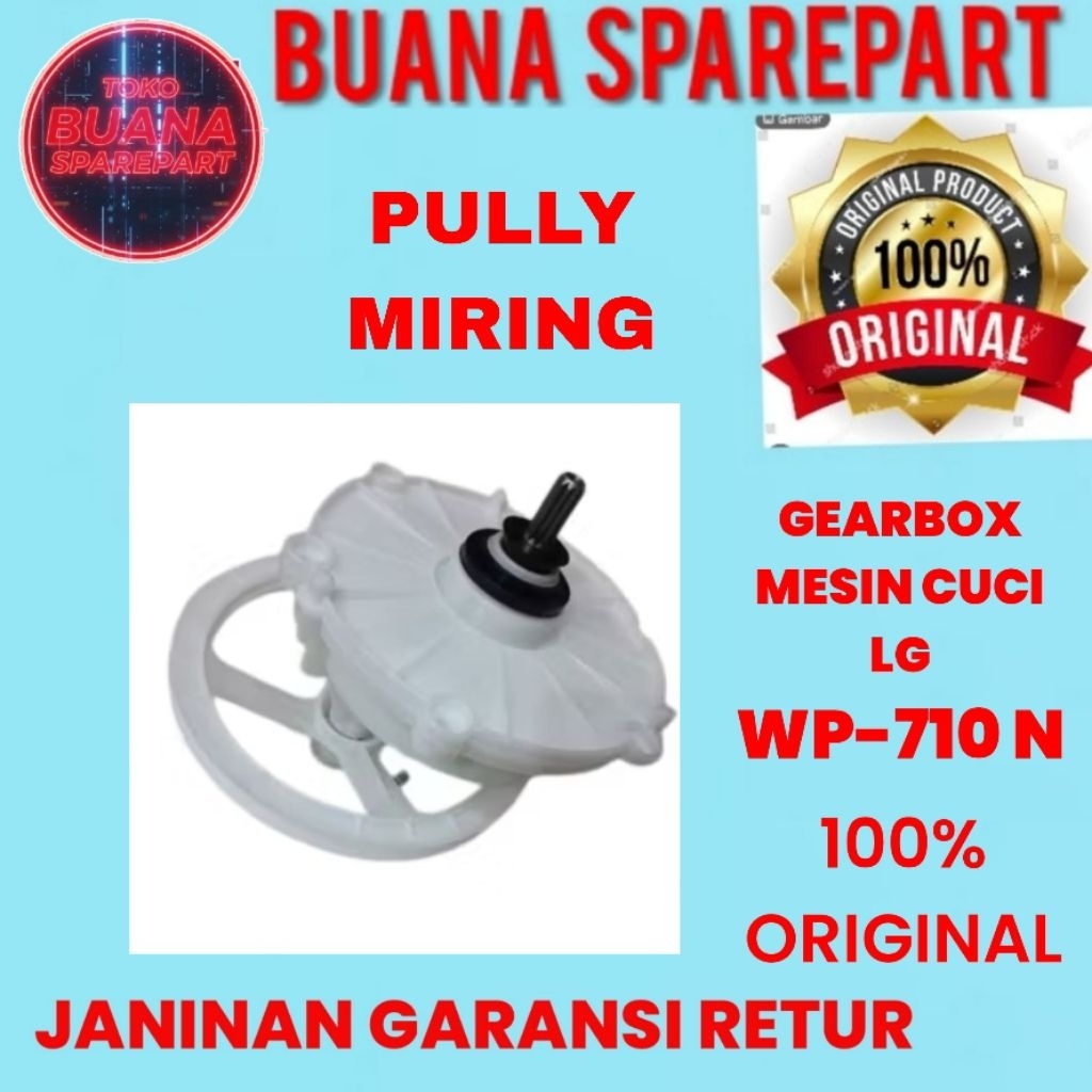 GEARBOX MESIN CUCI LG ORIGINAL WP-710 N pully miring