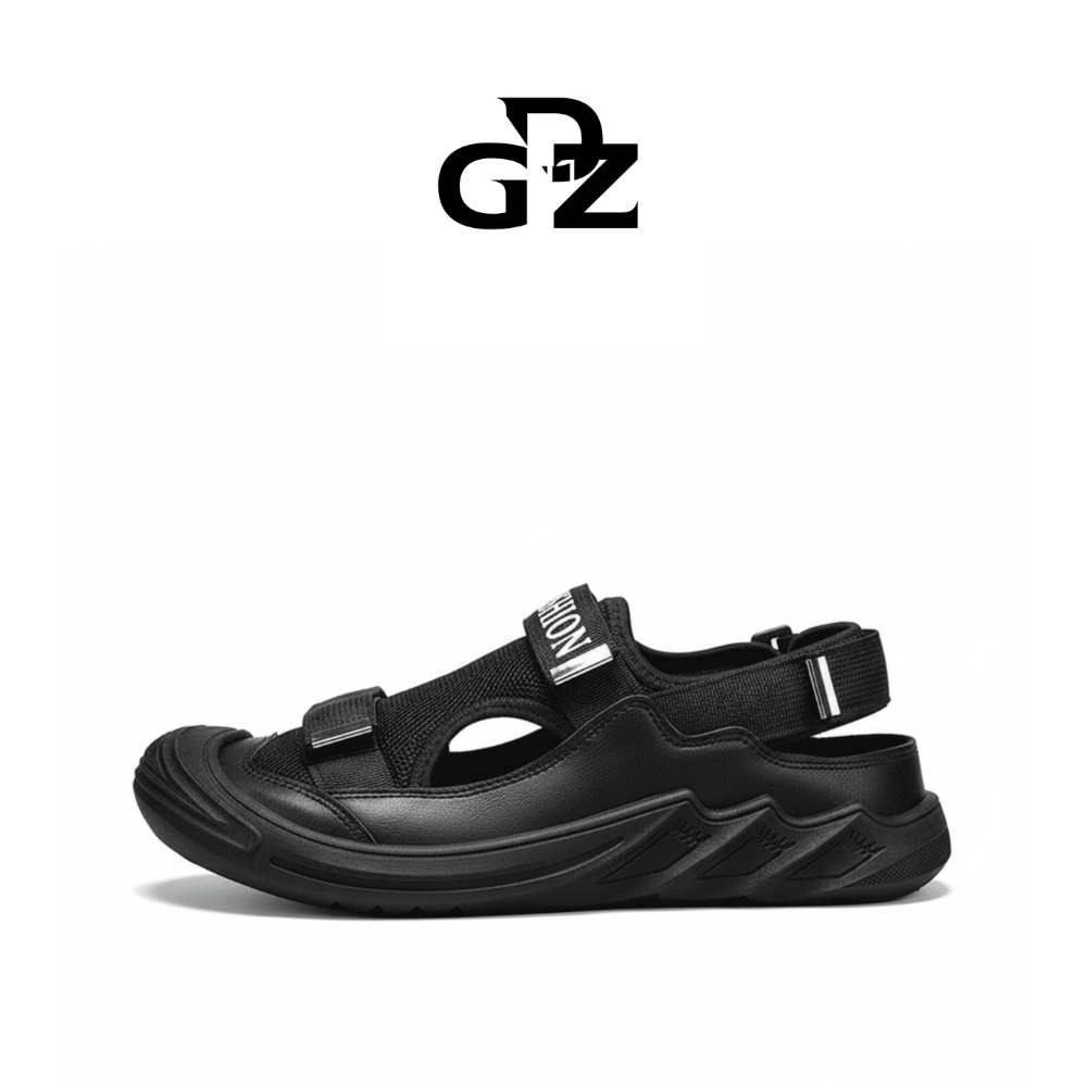 Sandal Pria Okayama Black Sendal Anti Licin Berventilasi Untuk Santai outdoor Hiking Pantai