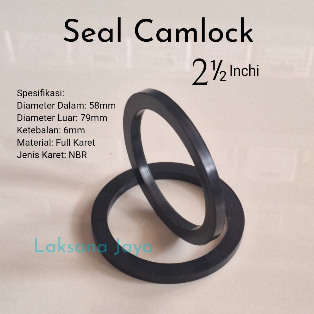 seal camlok ukuran 2½inchi karet sil kamlok