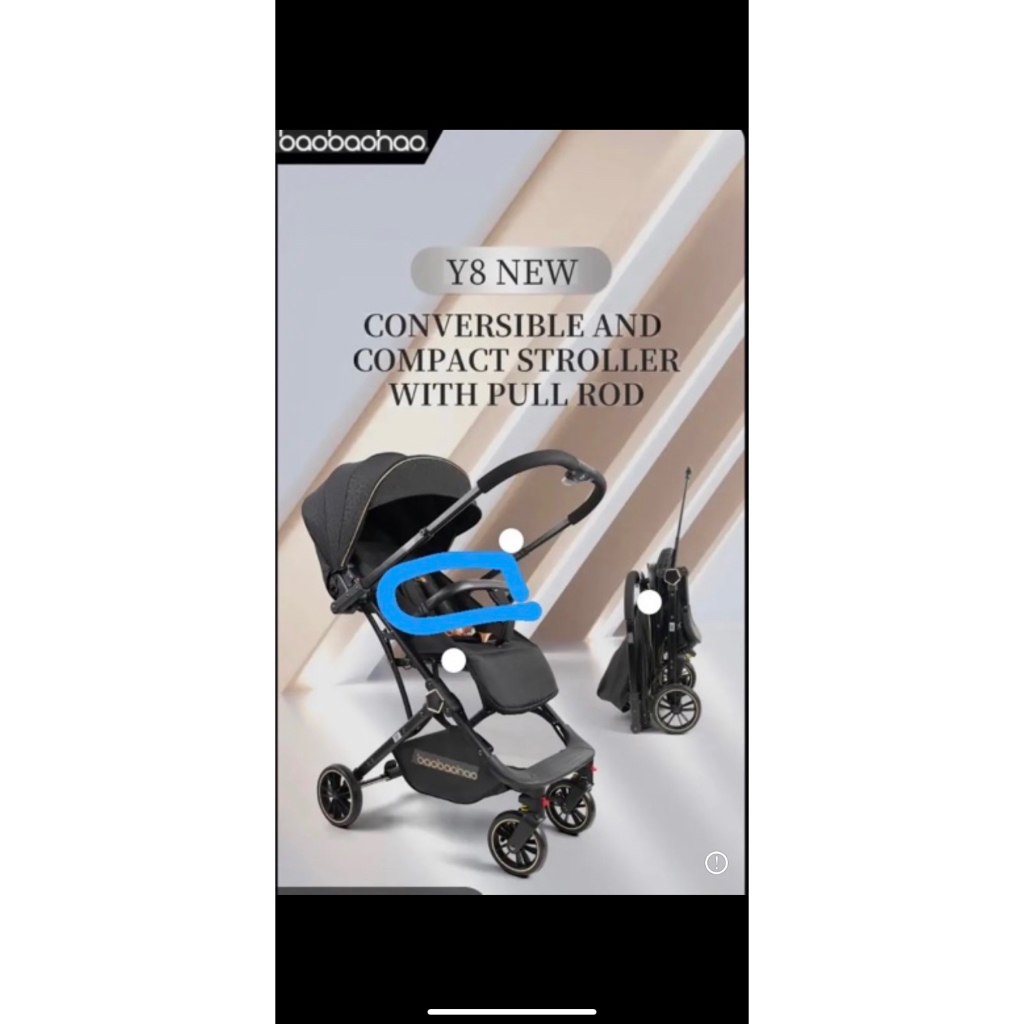 Stroller Baobaohao Y8 Black