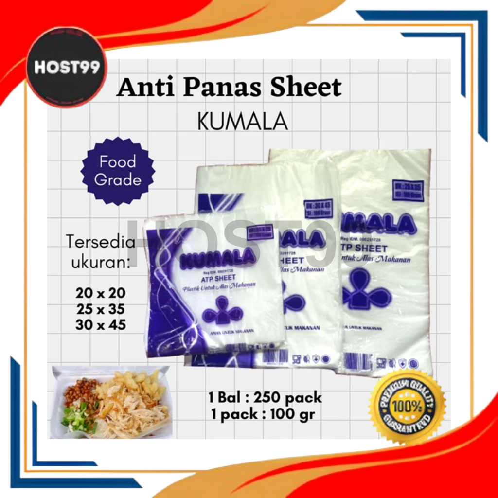 HPL ATP SHEET LEMBAR PLASTIK ANTI PANAS SELEMBARAN TATAKAN PELAPIS MAKANAN KUMALA 100GRAM