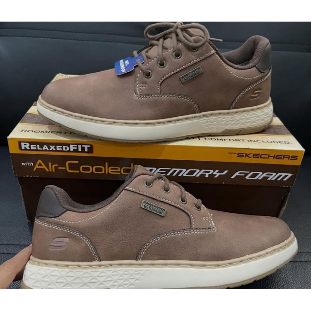 Sepatu Skechers Garlan-Pryor Men's Sneakers Shoes - Brown