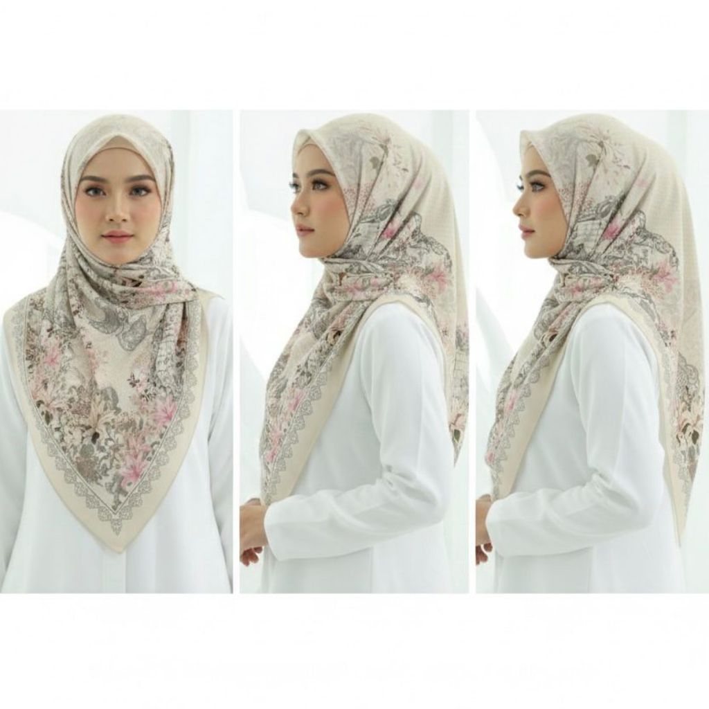 Agnia Hijab - Hijab Segiempat Voal Motif Terbaru