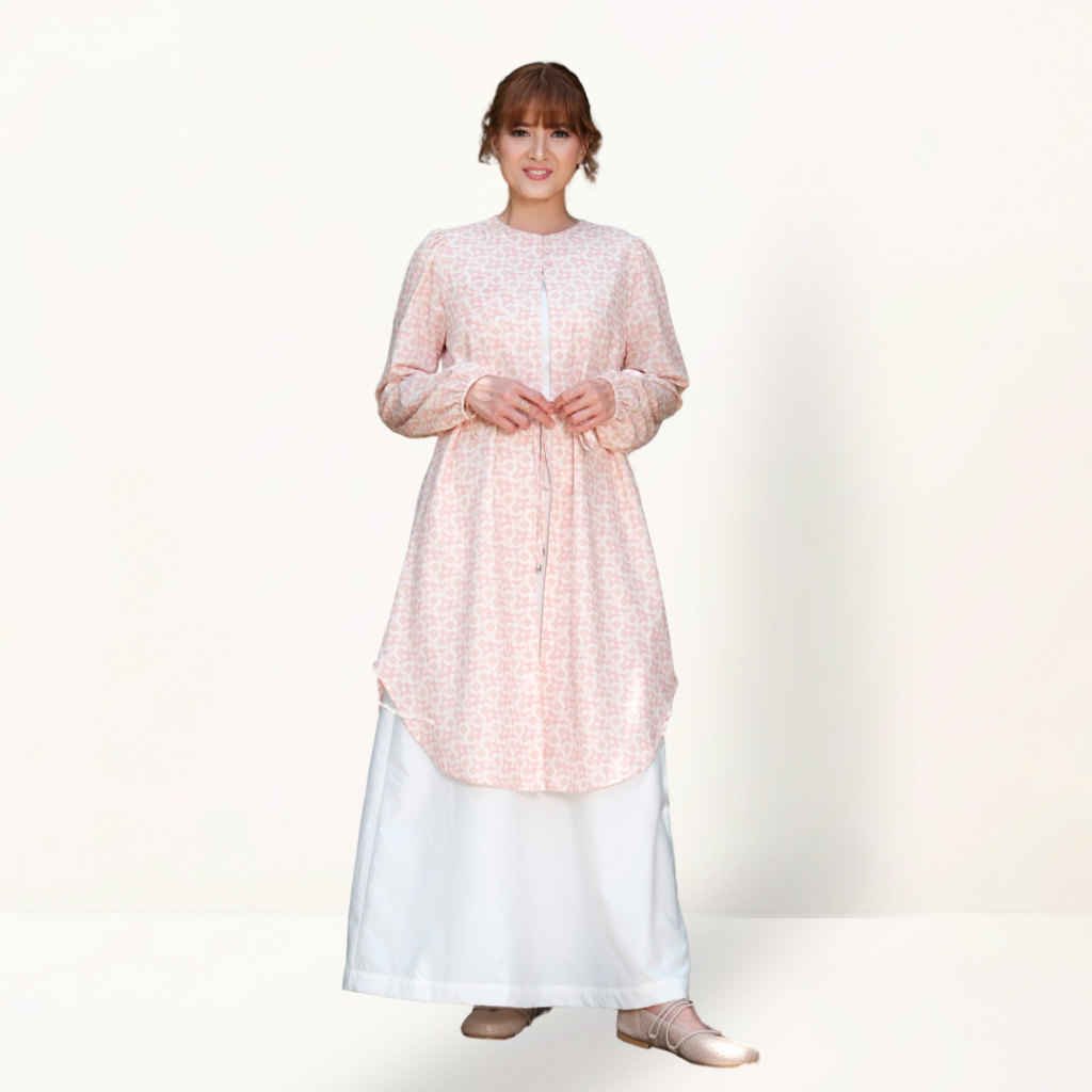 GRAPHIS Peach Layer Maxi Dress