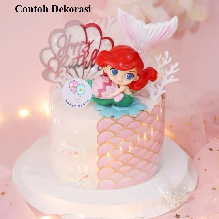 Cake Topper tema Kerang Akrilik Dua Lapis / Hiasan Kue Kerang Akrilik Murah