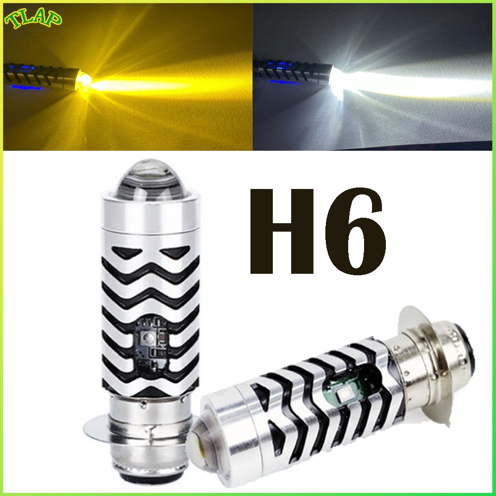Lampu Led Motor Original H6/Lampu Depan Motor LED H6 Mini Laser Putih Kuning /Luximos Lampu Bohlam M