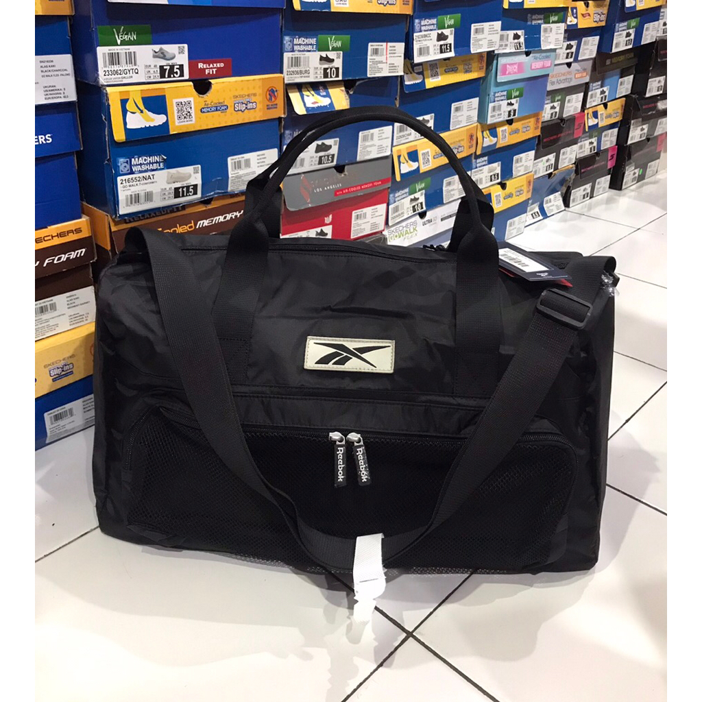 BIG SALE TAS TRAVEL BAG REEBOK HITAM ORIGINAL