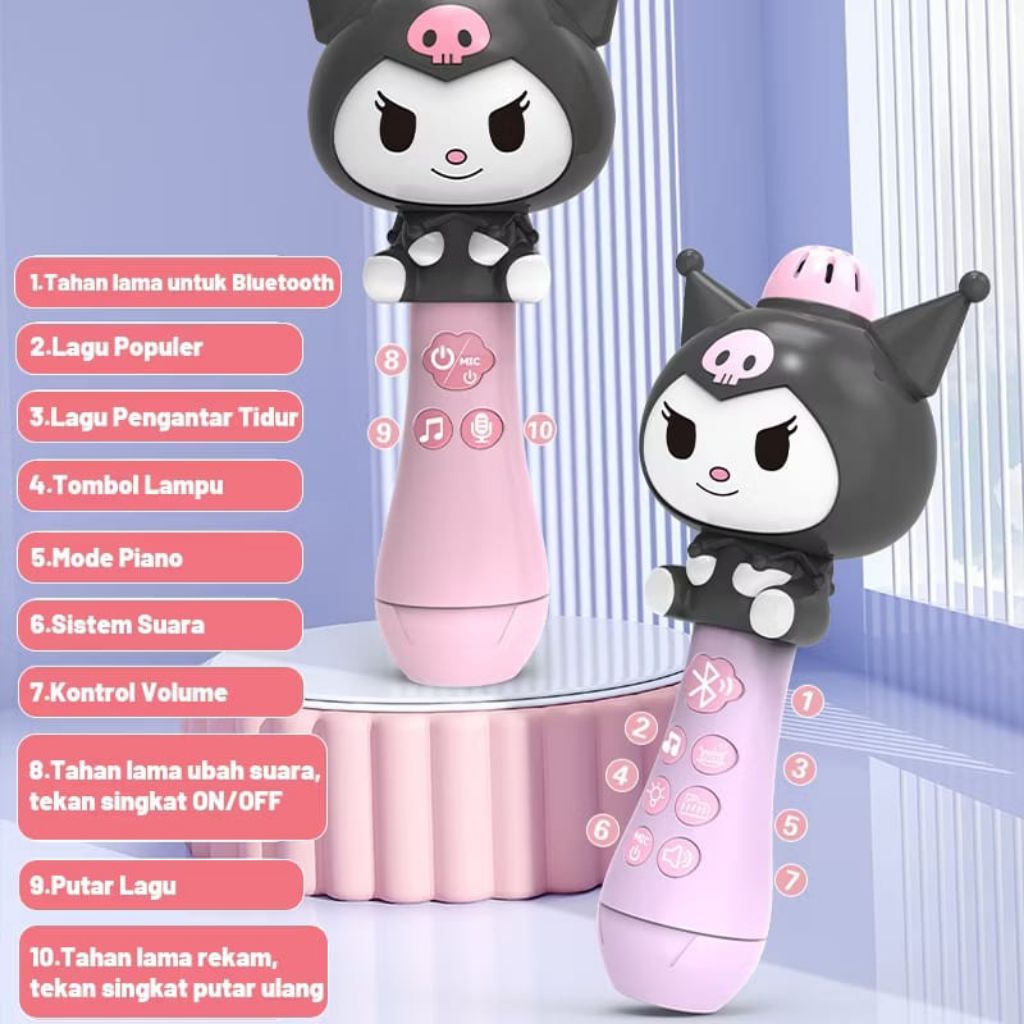 Mainan Mikrofon Anak Karaoke Speaker Bluetooth Mic Wireless Karaoke