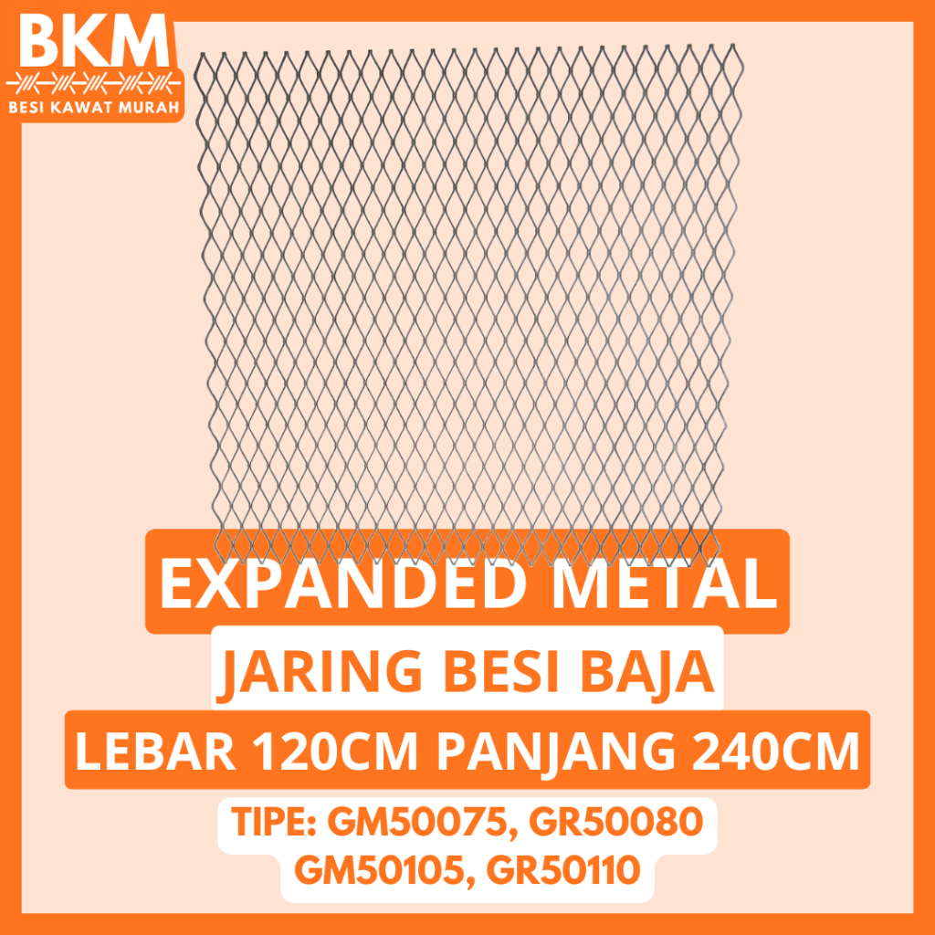 Expanded Metal Murah Tebal 5 mm | Jaring Besi Baja Estetik untuk Pagar Railing Tangga Rak