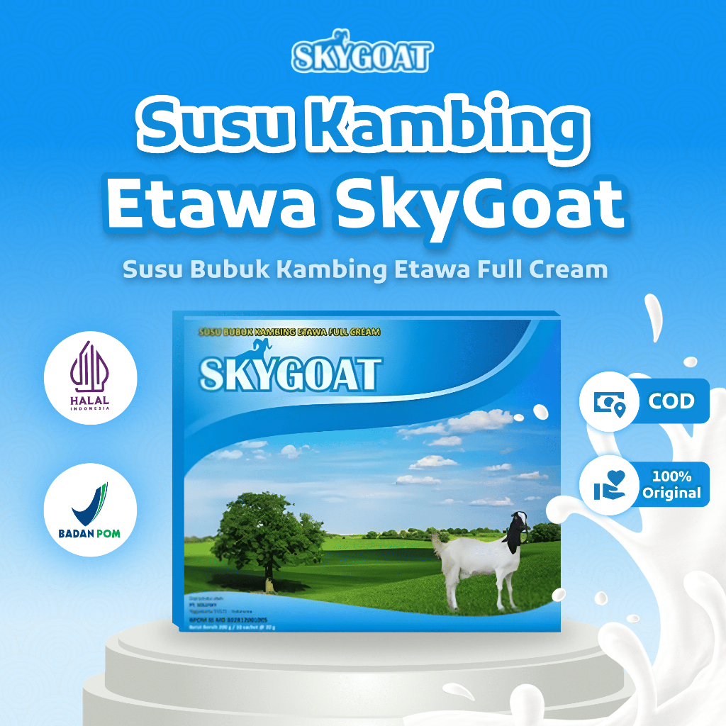 Susu Kambing Etawa SKYGOAT Asli & Original - Pack 10 Sachet