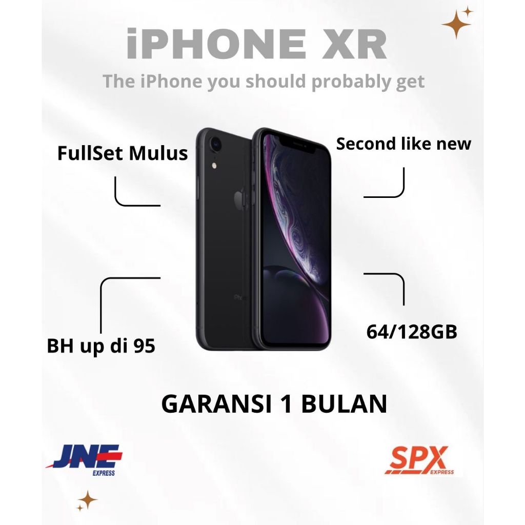 IP XR 64/128GB EXINTER SECOND BEKAS FULLSET BERGARANSI LIKE NEW