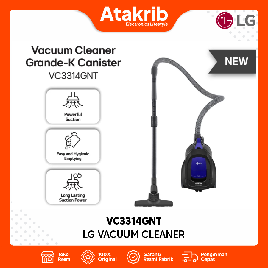 LG VACUUM CLEANER VC3314GNT Grande-K Canister Corner Master