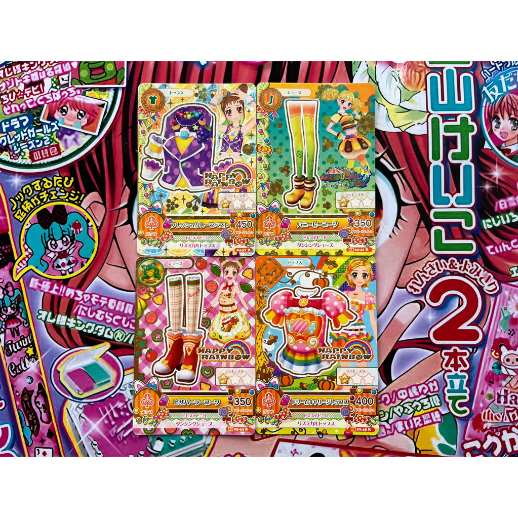 Kartu Aikatsu Satuan Rare Card Pop Happy Rainbow Tops Shoes Zodiac Pizza Parlor Magical Toy Otome Ar