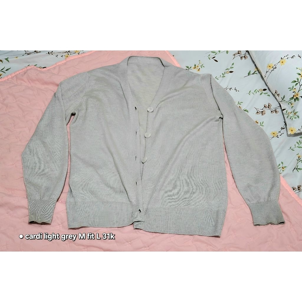 CARDIGAN LIGHT GREY M FIT L
