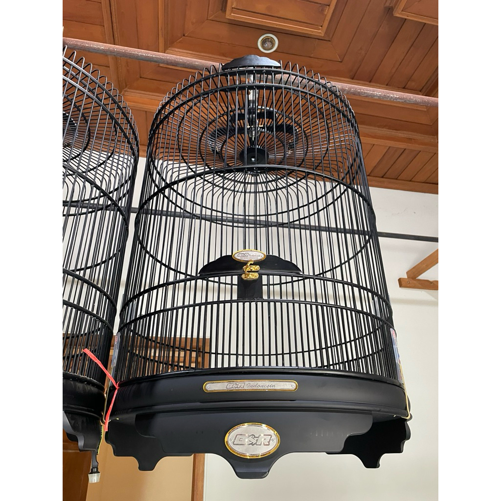 SANGKAR KANDANG BURUNG MURAI NO 2 BNR ATAU B&R BLACK DOFF PVC TERBARU ORIGINAL ASLI