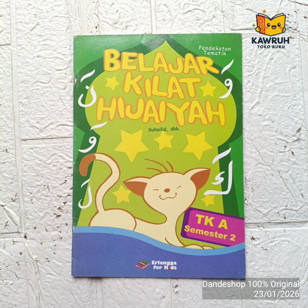 Belajar Kilat Hijaiyah - TK A Semester 2 Pendekatan Tematik - Buku Aktivitas Anak Erlangga For Kids