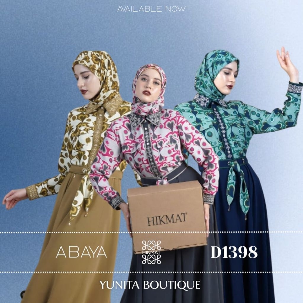 Hikmat Fashion ori D1398 terviral terlaris gamis muslim