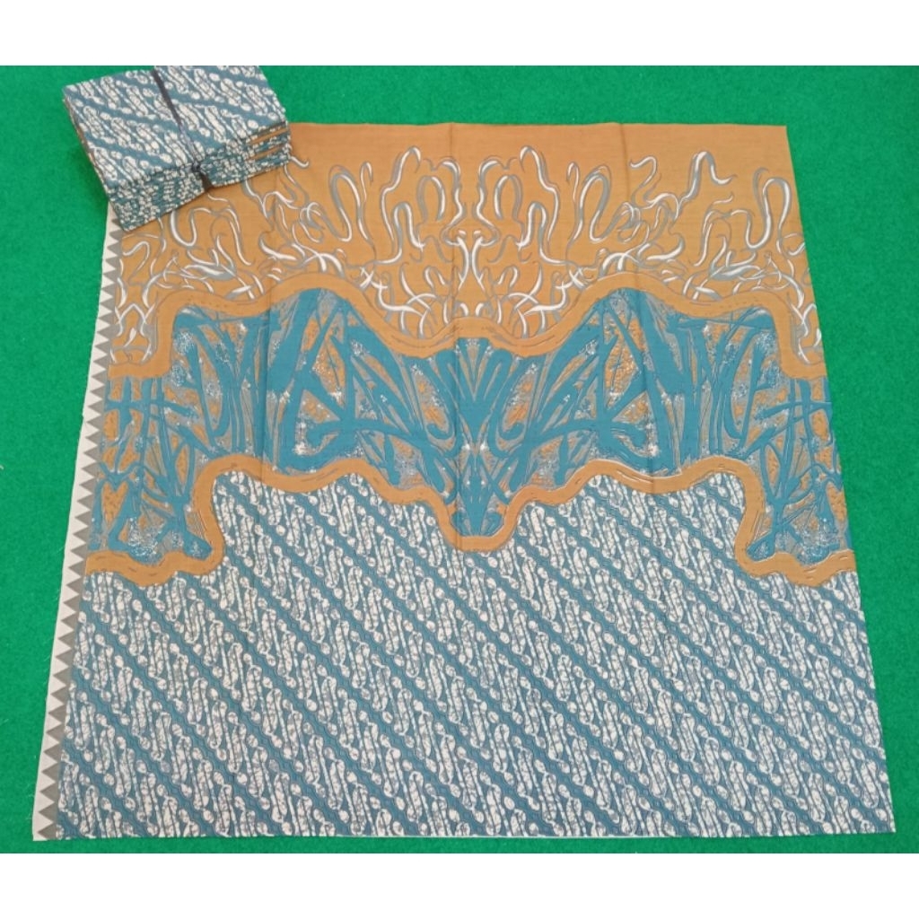 Kain Batik Katun Printing Warna orange terbaru