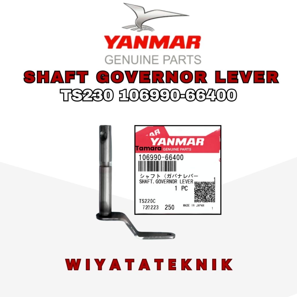 TS230 SHAFT GOVERNOR LEVER 106990-66400 ASLI YANMAR