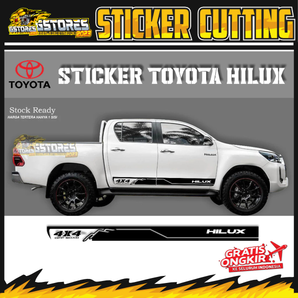 GStores Sticker toyota Hilux 2022 2023 aksesories toyota hilux 2022 2023