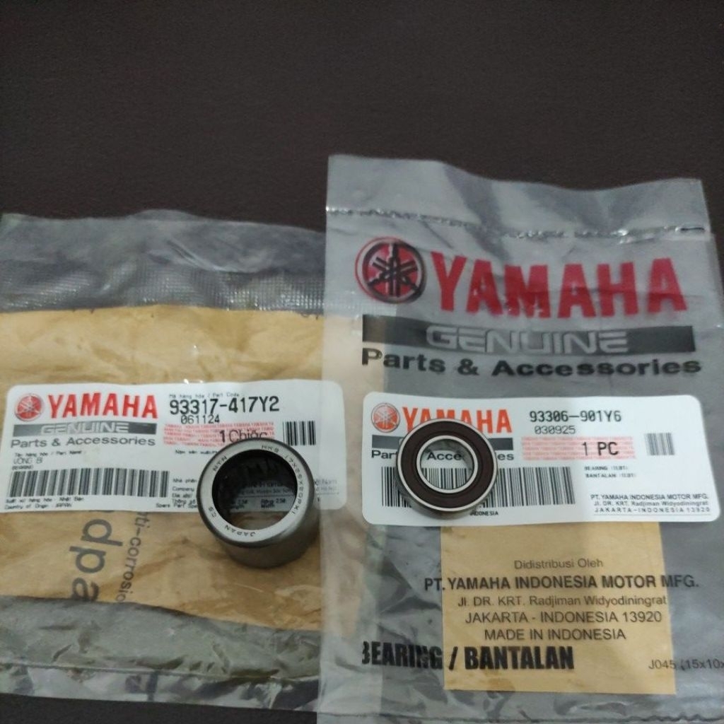 Set Bearing Laher Pully Xeon GT 125 Xeon RC Original Yamaha 93306-901Y6 93317-417Y2