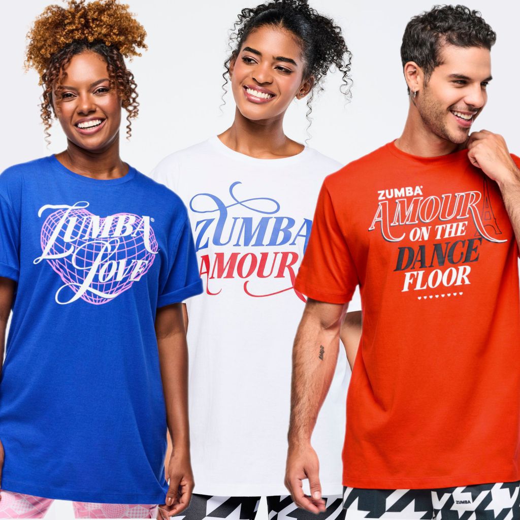 KAOS ISI 3 ZUMBA WEAR ORIGINAL OFFICIAL ,AMOUR EDITION