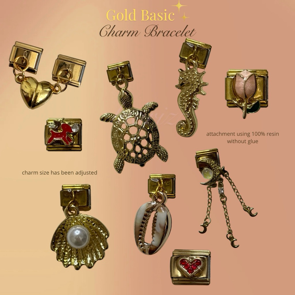 PREMIUM ITALIAN CHARM BRACELET (GOLD BASIC/GOLD NORMAL)