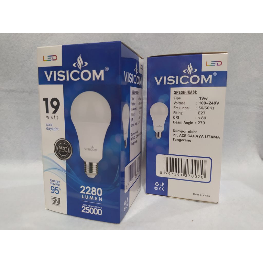 VISICOM lampu LED bulb 19 watt putih visicom GARANSI 1 TAHUN