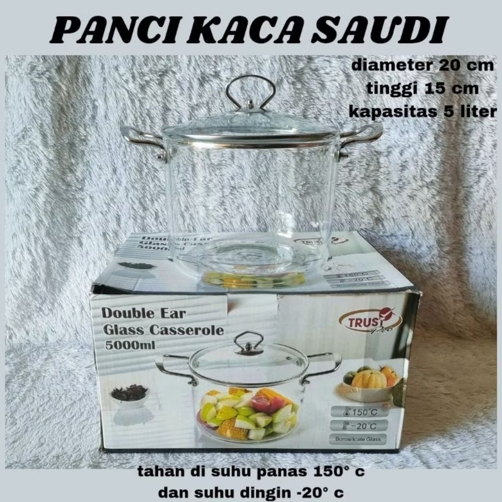 Panci Anti Panas Estetik " TRUST" panci sayur | panci masak | panci kaca