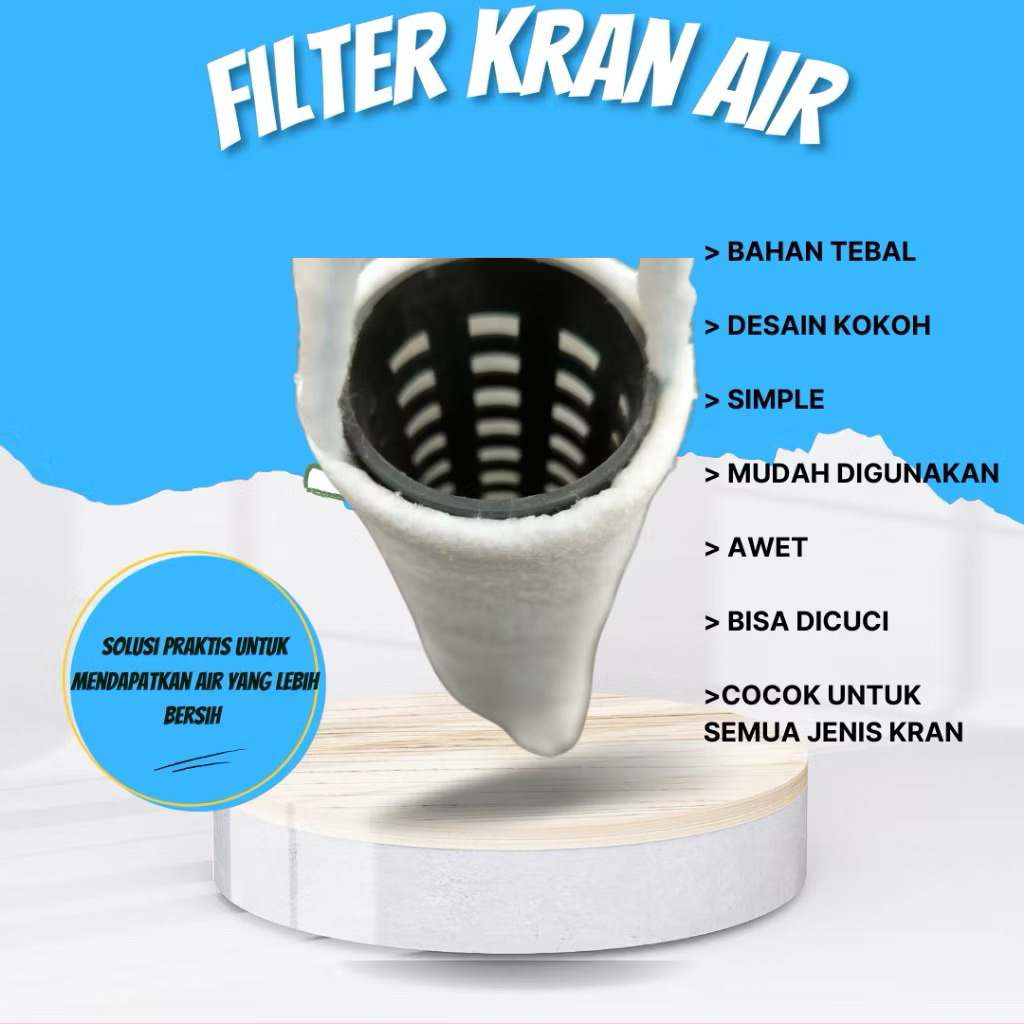 Filter Kran Air (FREE TABUNG) Dengan Kapas/Dakron / Filter Pembersih Air Kotor / Filter Air / Saring