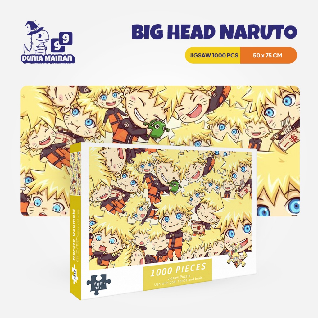 Puzzle Jigsaw 1000 pcs Big Head Naruto - Dunia Mainan 99