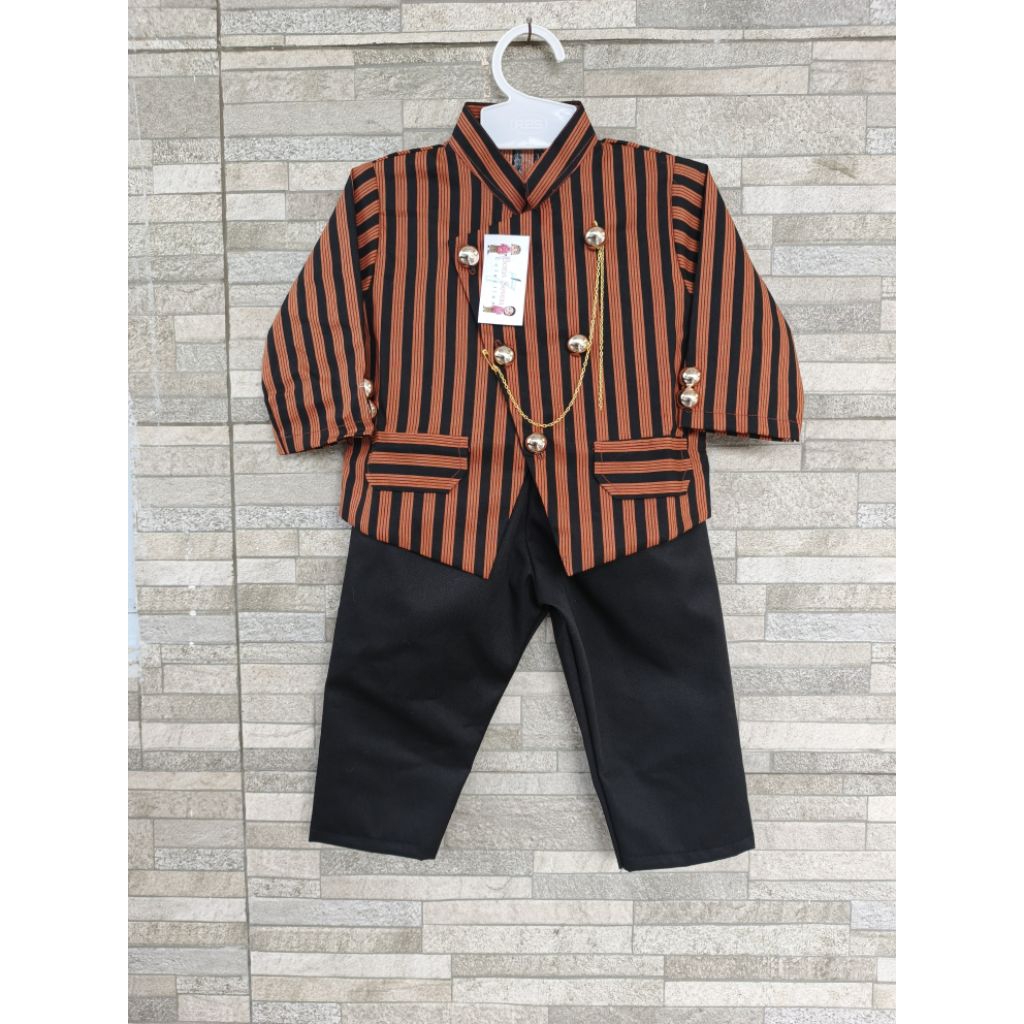 Setelan Baju Lurik Anak/set baju lurik anak/baju jawa